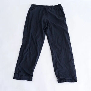 Vintage 90S Admiral Black Nylon With  Cotton Lining Tear Away Pants XL